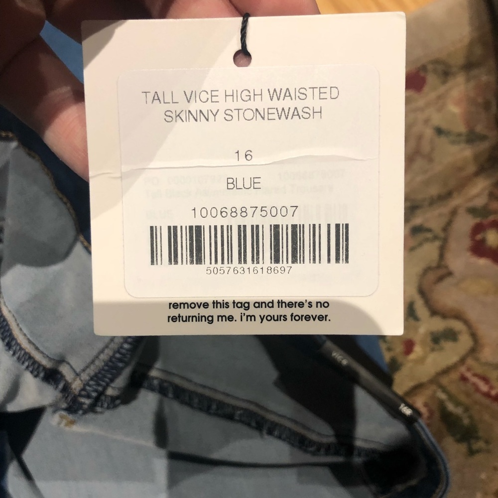 Tall blue vice high waisted missguided skinny jean - Picture 3 of 4